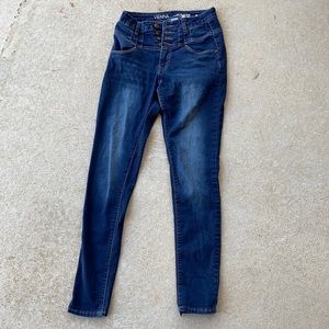 High waisted skinny jeans